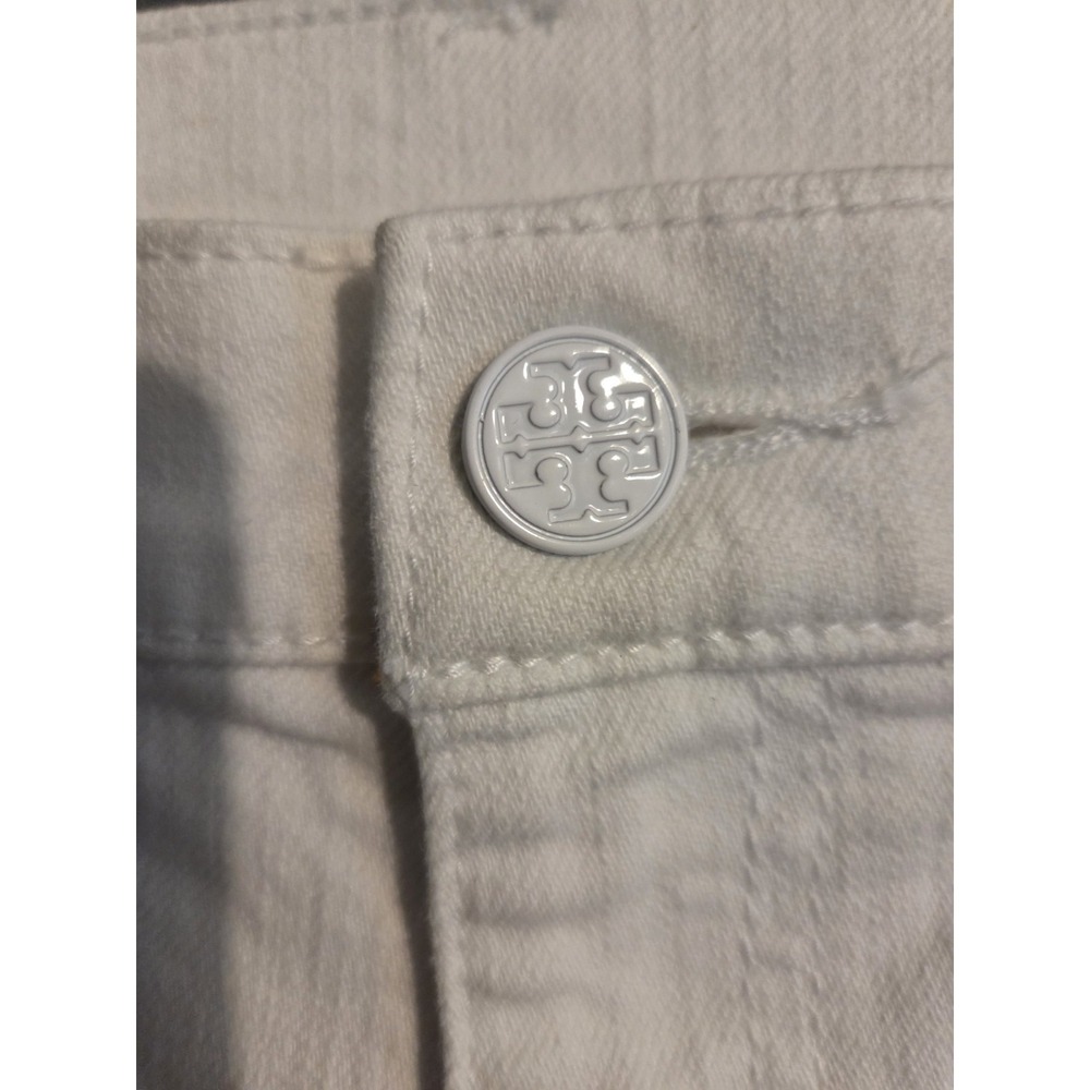 Tory Burch white Super Skinny denim embroidered pocket jeans, size 29. - Picture 6 of 6